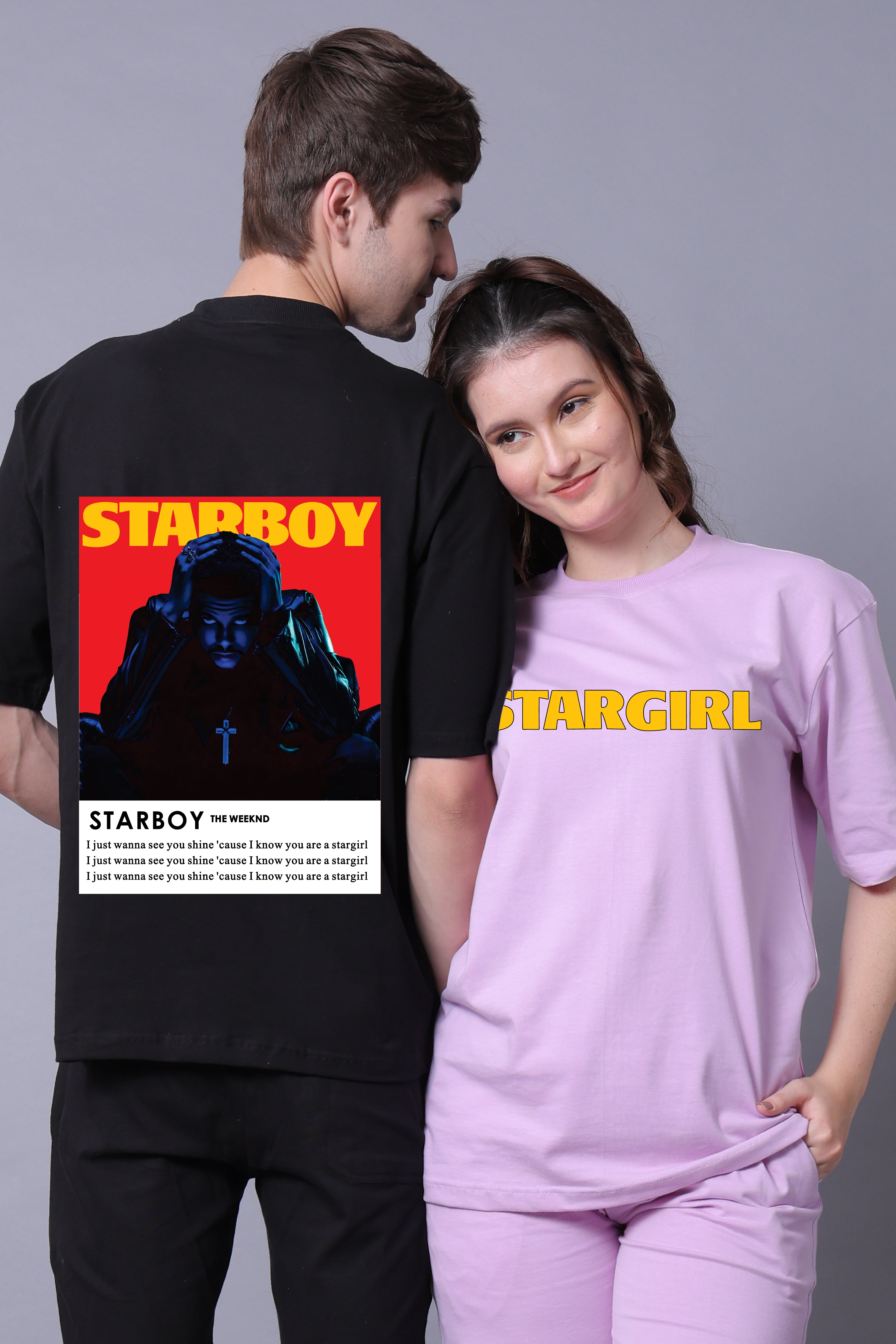 Starboy & Stargirl Couple Oversized Tees — Pack of 2