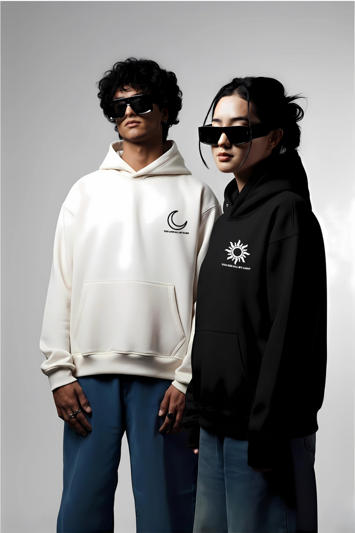 Sun Moon Couple Hoodies — Pack of 2