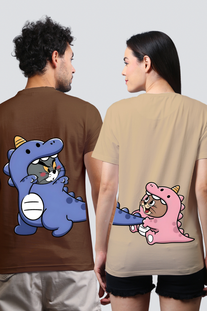 Dino Tom & Jerry Chase Couple Tees — Pack of 2