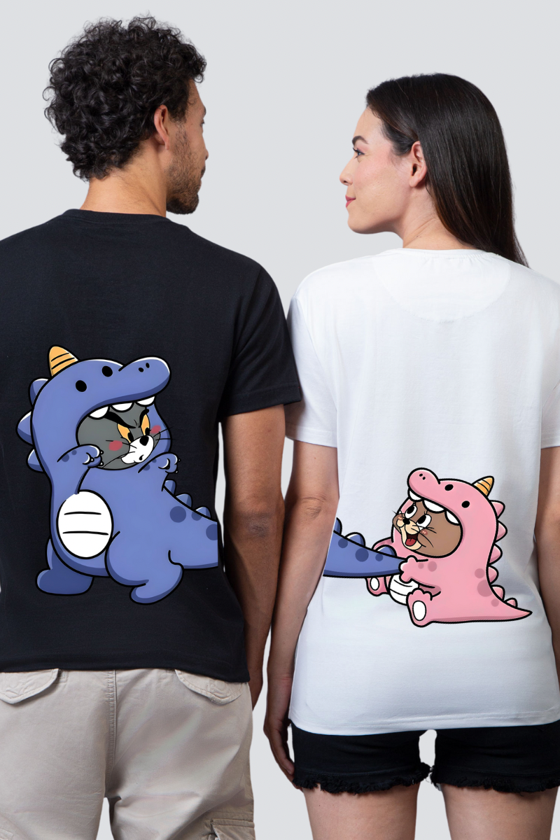 Dino Tom & Jerry Chase Couple Tees — Pack of 2