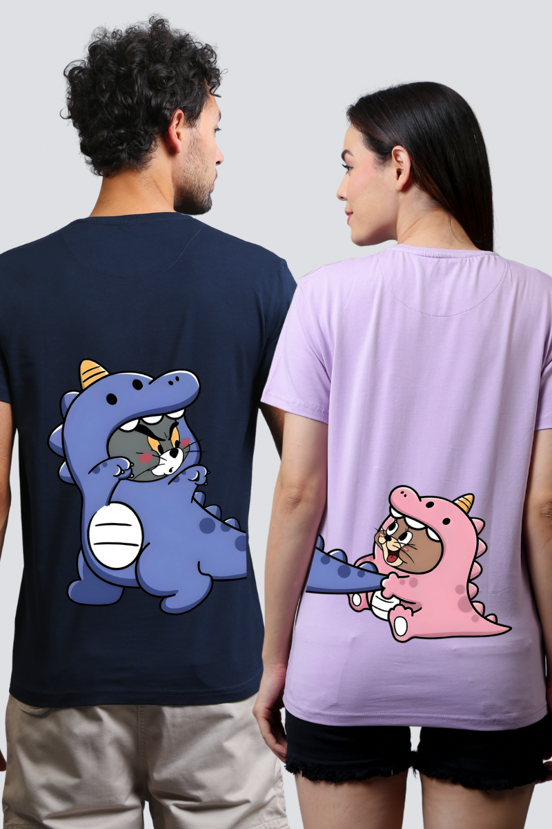 Dino Tom & Jerry Chase Couple Tees — Pack of 2
