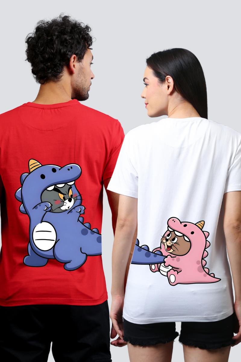 Dino Tom & Jerry Chase Couple Tees — Pack of 2