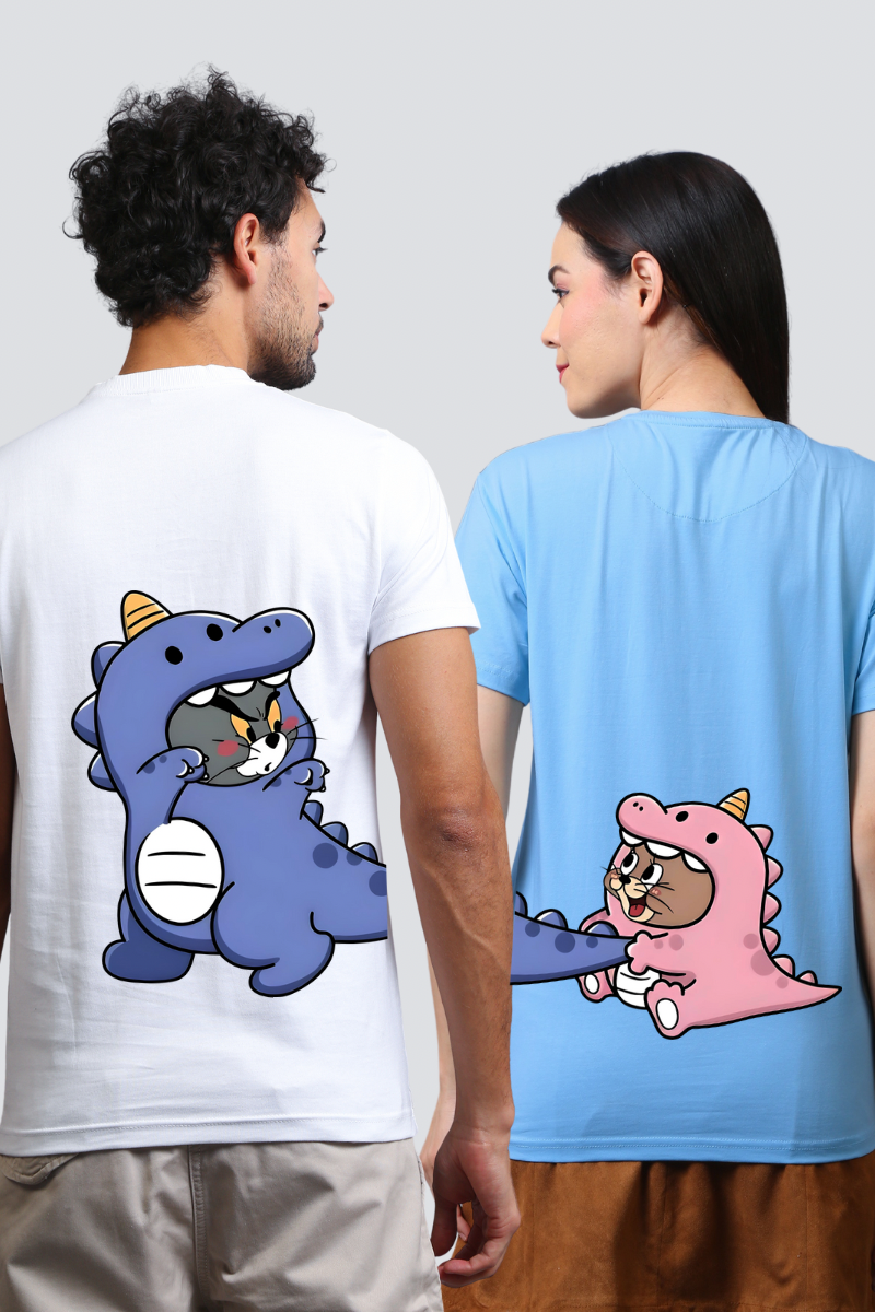 Dino Tom & Jerry Chase Couple Tees — Pack of 2