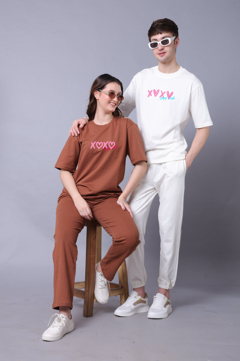 Xoxo It's Not Me Couple Co-Ord Set With Joggers (Pack of 2)