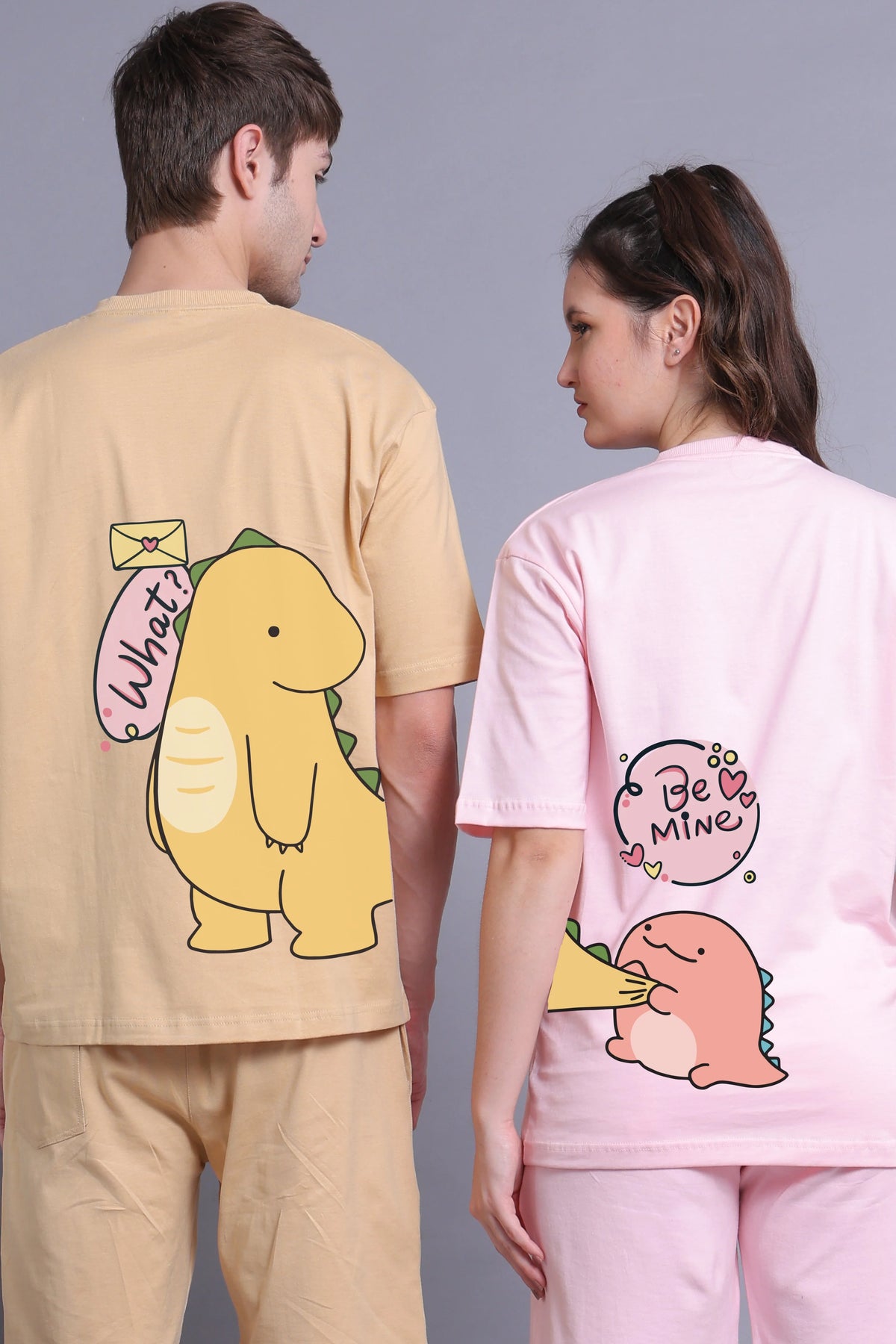 Dino Love Couple Co-Ord Sets (Pack of 2)