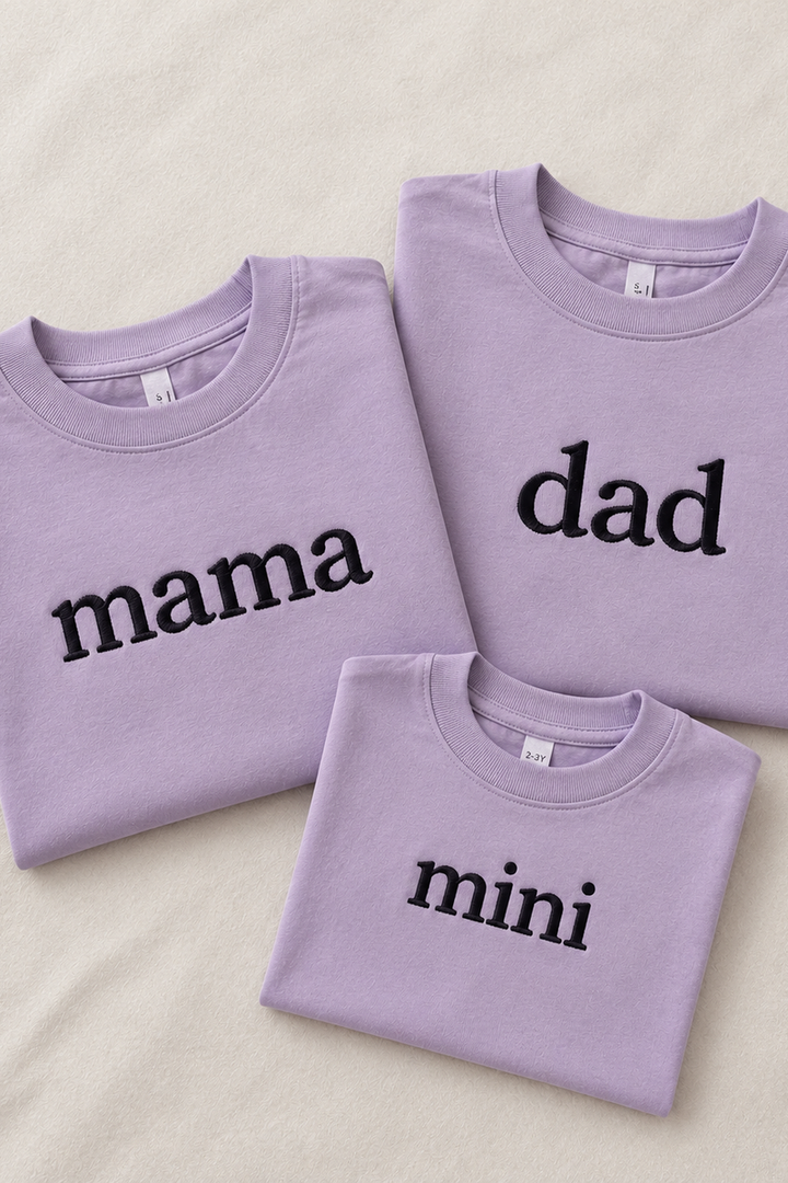 Mama, Dad & Mini Oversized T-Shirts (Pack of 3)