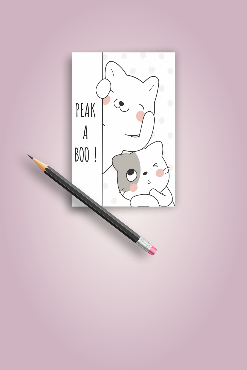 Peak A Boo Greeting Card - Lazy Lush