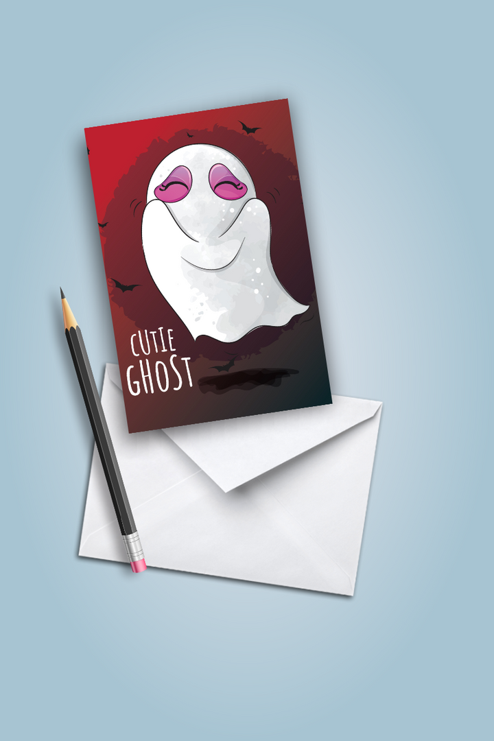 Cutie Ghost Greeting Card - Lazy Lush