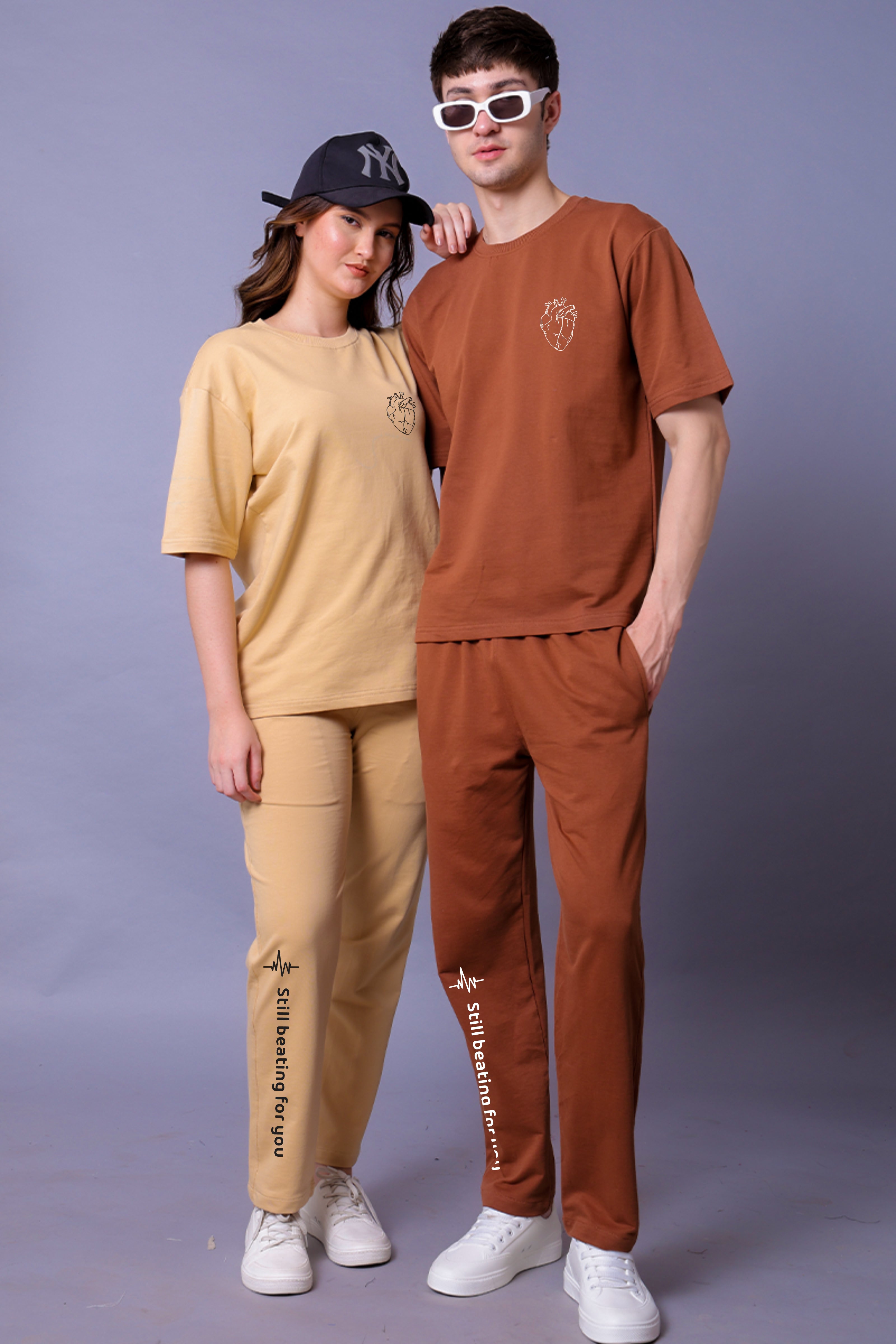 Still Beating for You Couple Co-Ord Set With Joggers (Pack of 2)