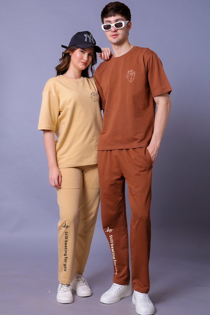Still Beating for You Couple Co-Ord Set With Joggers (Pack of 2)