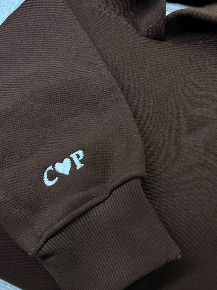 Embroided Customised sleeves Oversized Drop-Shoulder Hoodie