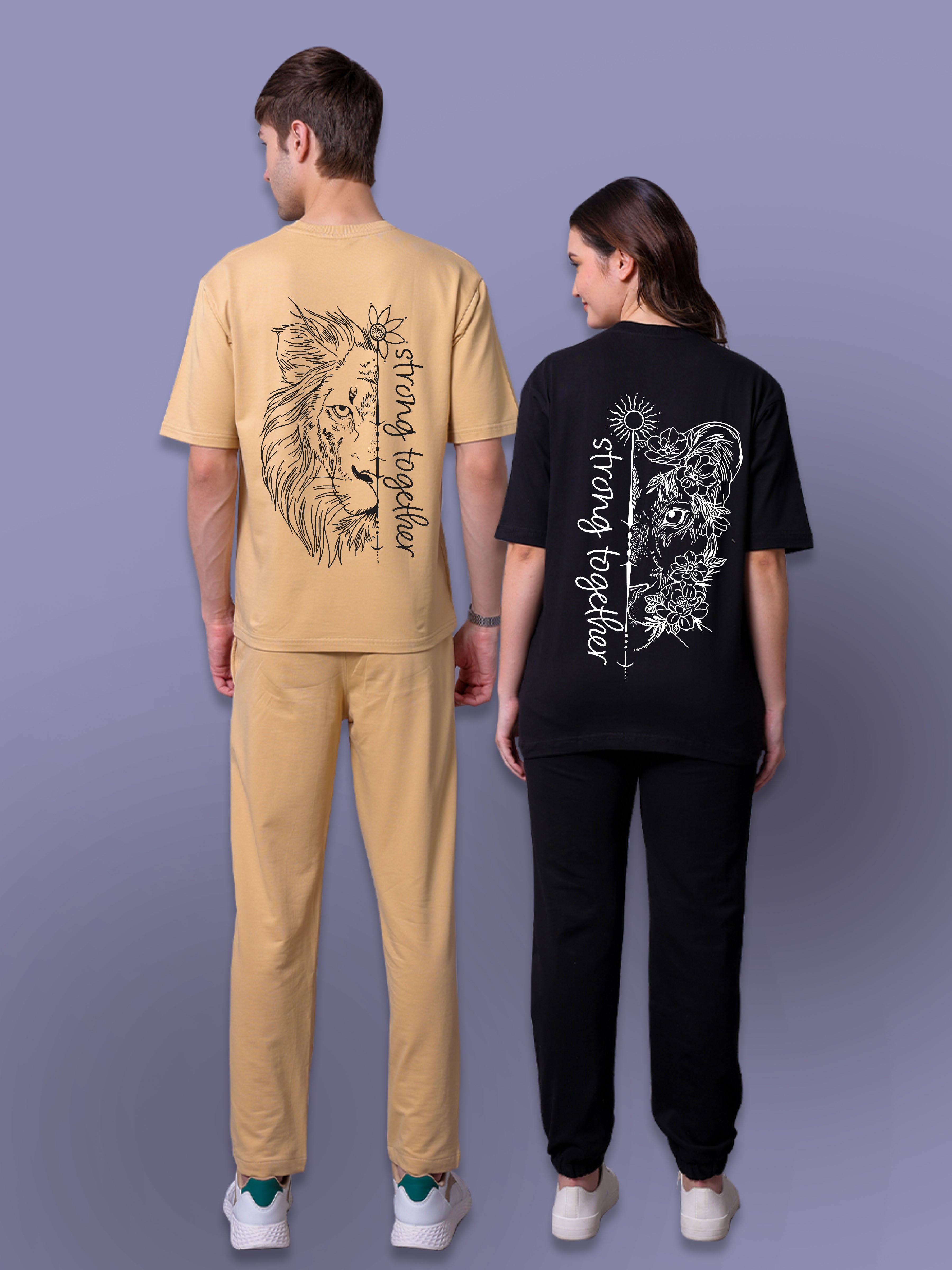 Strong Together Couple Co-Ord Set With Joggers (Pack of 2)