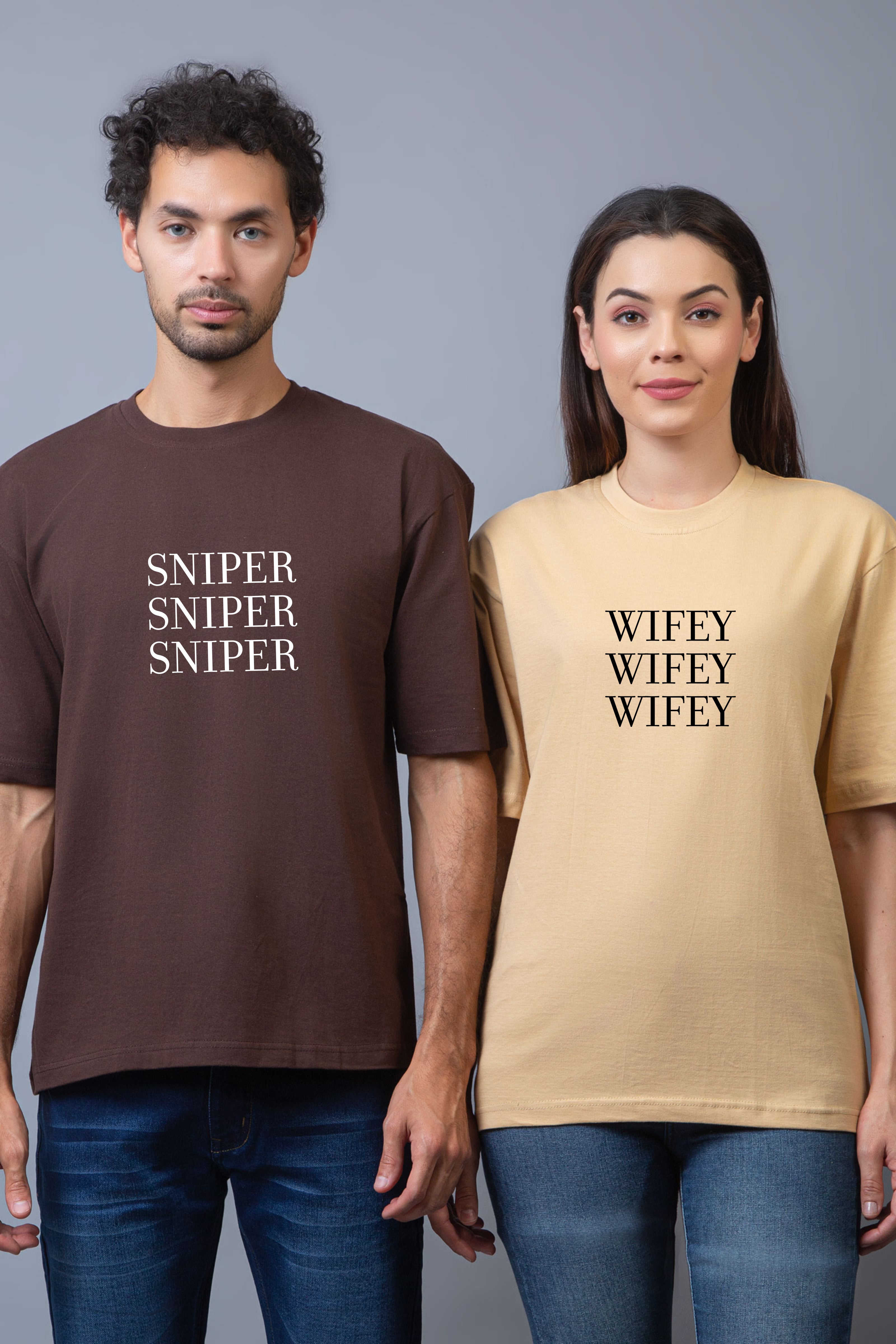 Sniper & Wifey Oversized Tees - Pack of 2
