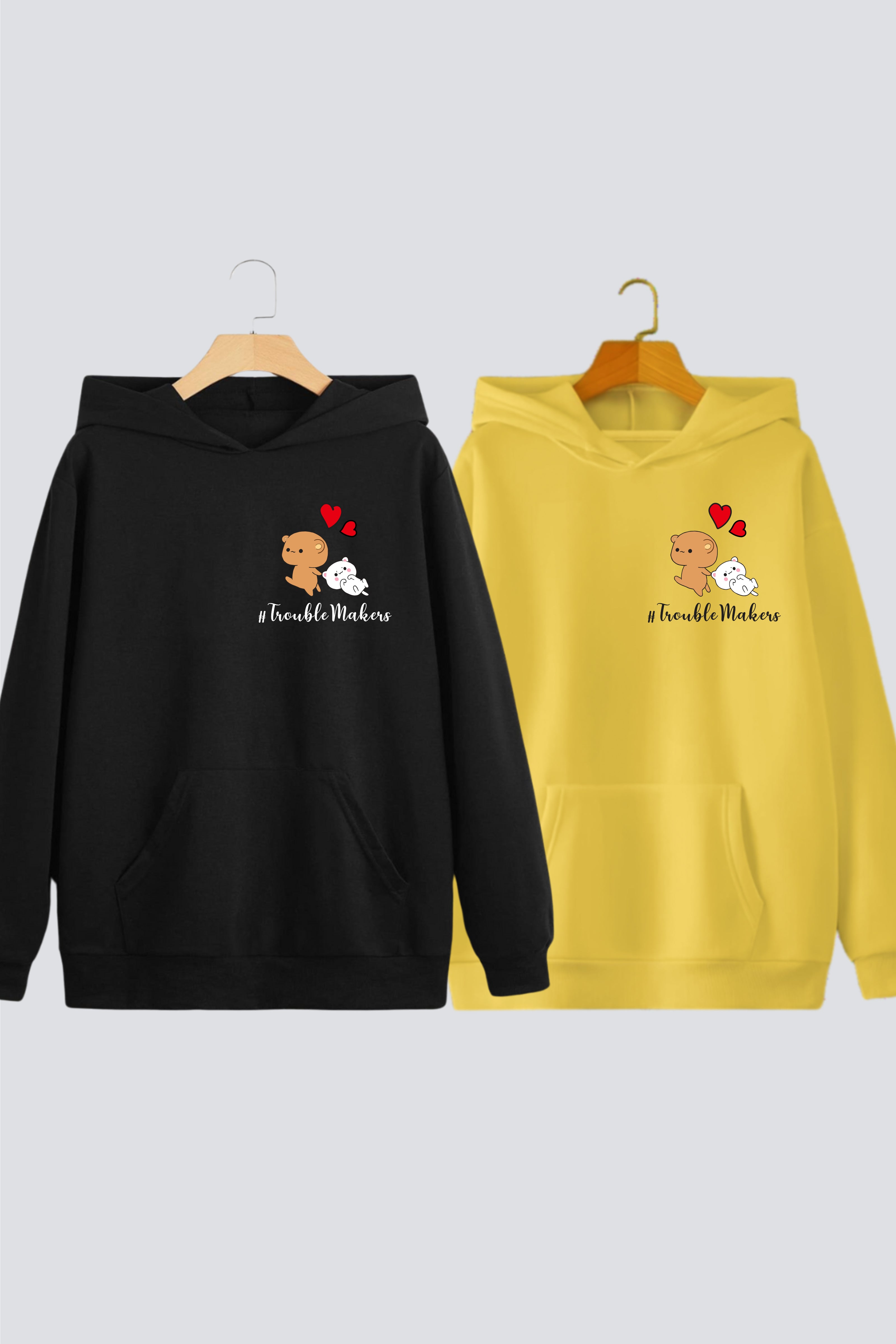 Trouble Duo Couple Hoodies — Pack of 2