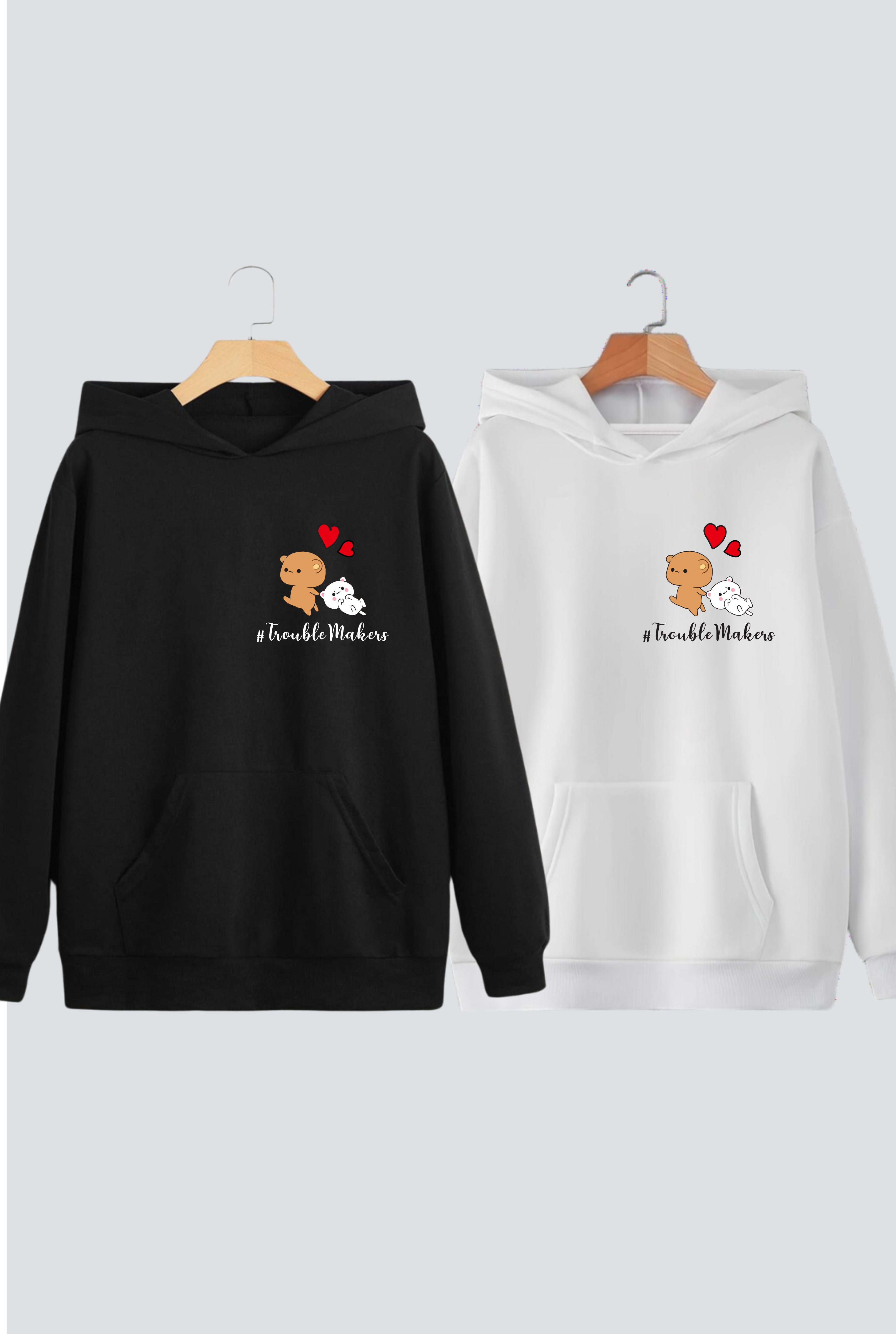 Trouble Duo Couple Hoodies — Pack of 2