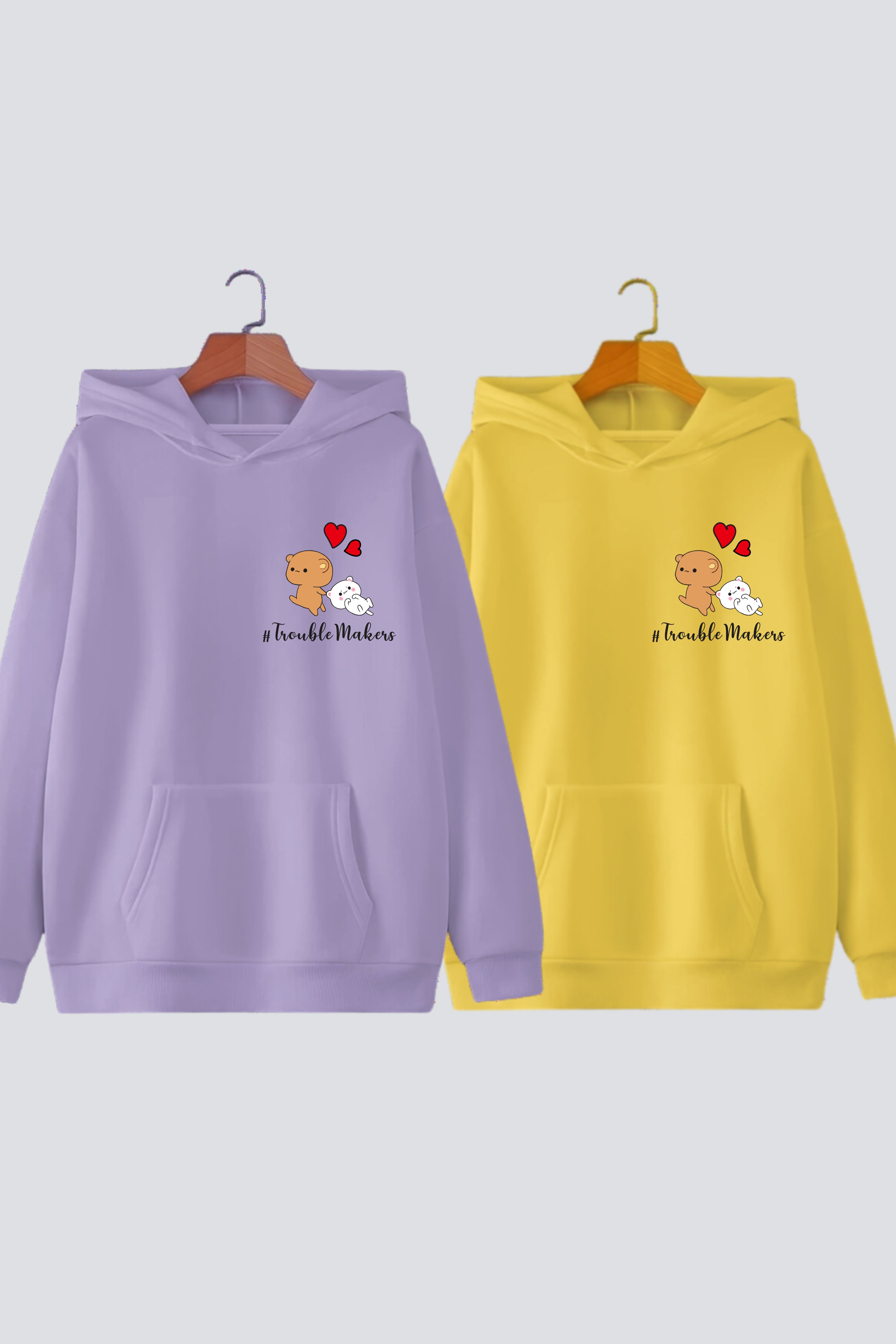 Trouble Duo Couple Hoodies — Pack of 2