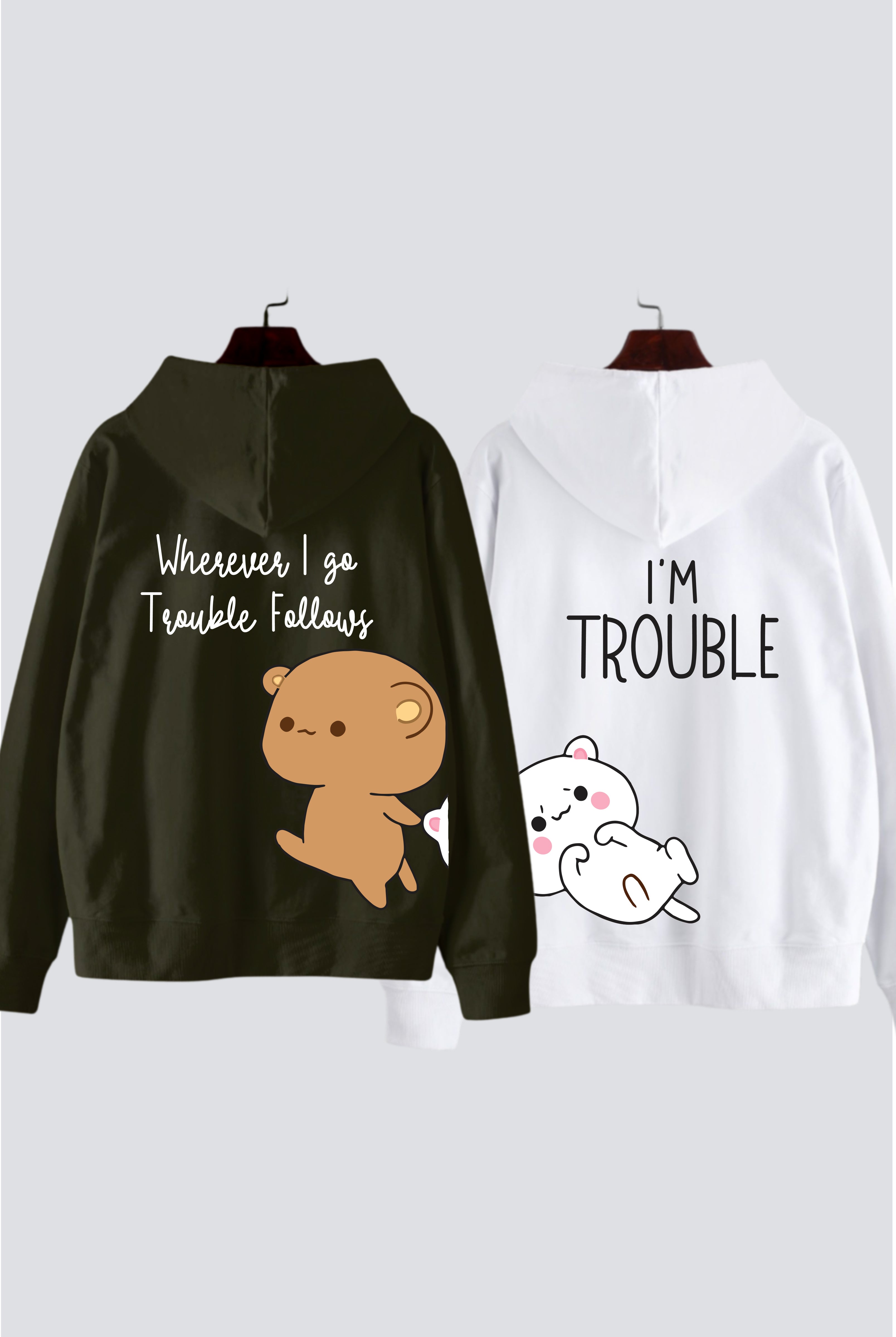Trouble Duo Couple Hoodies — Pack of 2