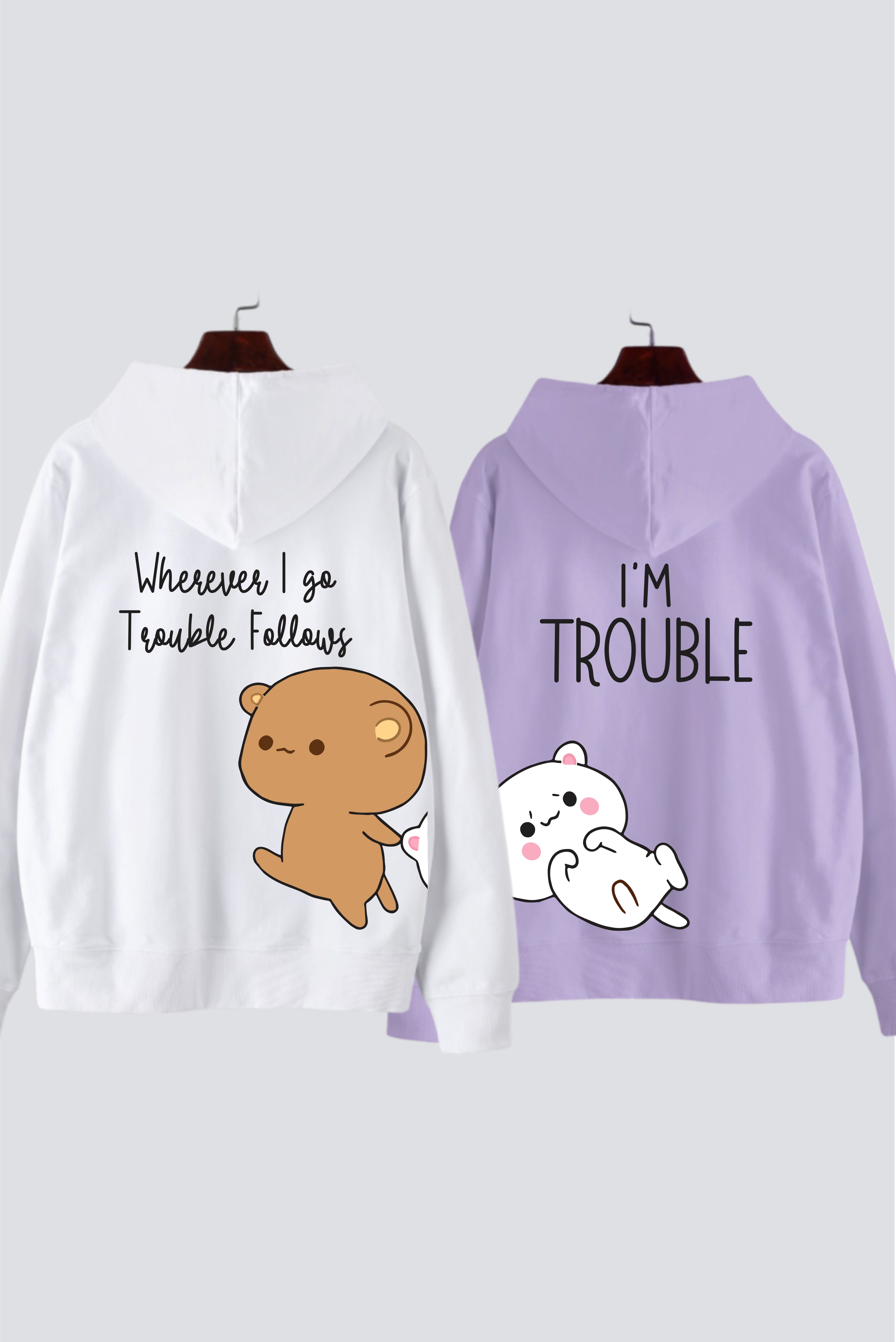 Trouble Duo Couple Hoodies — Pack of 2