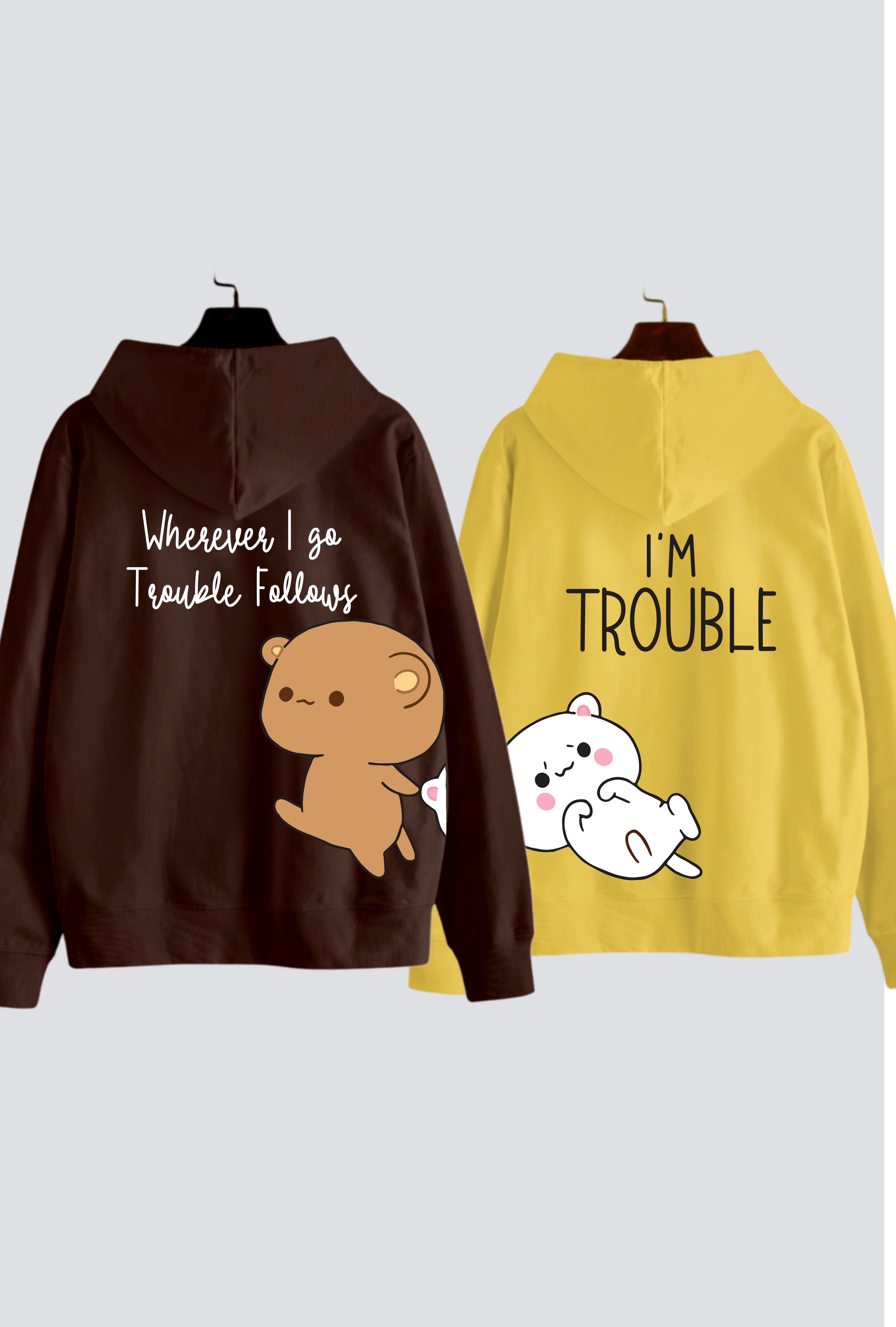 Trouble Duo Couple Hoodies — Pack of 2